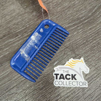 Plastic Mane Comb *gc, clean, sticker residue, scuffed
