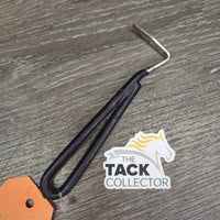 Metal Hoof Pick, vinyl grip *vgc/gc, rust, mnr dirt, residue
