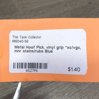 Metal Hoof Pick, vinyl grip *xc/vgc, mnr stains/rubs
