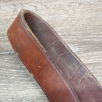Flat Wide Noseband *gc/fair, riveted sides, rubs, dirty, cracks, rubs, scrapes, older, stiff
