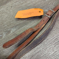 Flat Wide Noseband *gc/fair, riveted sides, rubs, dirty, cracks, rubs, scrapes, older, stiff
