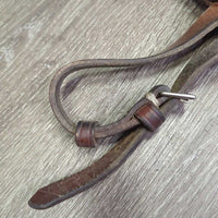 Flat Wide Noseband *gc/fair, riveted sides, rubs, dirty, cracks, rubs, scrapes, older, stiff
