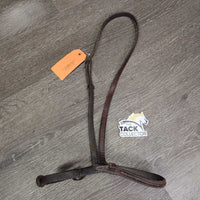 Narrow Rsd Leather Noseband *fair, creases, cracks, dirty, BROKEN keeper, residue, older, dry, stiff, slice

