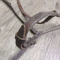 Narrow Rsd Leather Noseband *fair, creases, cracks, dirty, BROKEN keeper, residue, older, dry, stiff, slice
