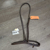 Narrow Rsd Leather Noseband *fair, creases, cracks, dirty, BROKEN keeper, residue, older, dry, stiff, slice
