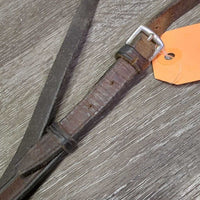 Narrow Rsd Leather Noseband *fair, creases, cracks, dirty, BROKEN keeper, residue, older, dry, stiff, slice
