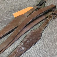Leather Breastcollar, v.small snaps *fair, v.stiff, v.dry, thick film?mold, xholes, rusty
