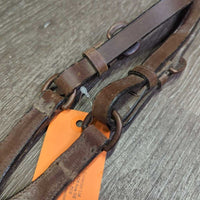 Leather Breastcollar, v.small snaps *fair, v.stiff, v.dry, thick film?mold, xholes, rusty
