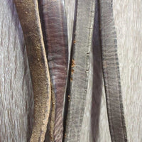 Wide Flat Headstall, Curb Bit, Plain Reins *fair, dirty, NO Throat, older, dry, stiff, dirty
