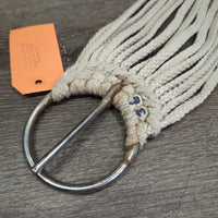 15 Nylon String Cinch, 2x String, Suede Center *fair, stains, dirty, rusty, hairy

