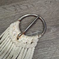 15 Nylon String Cinch, 2x String, Suede Center *fair, stains, dirty, rusty, hairy
