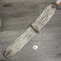 15 Nylon String Cinch, 2x String, Suede Center *fair, stains, dirty, rusty, hairy
