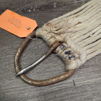 15 Thin Cotton String Cinch, 2x D Rings *fair, dirty, hairy, rusty, rubs, snags, unwrapped strings

