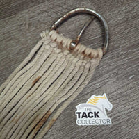 15 Thin Cotton String Cinch, 2x D Rings *fair, dirty, hairy, rusty, rubs, snags, unwrapped strings
