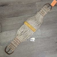 27 Thick Wide String Cinch, 2D Rings *fair, v.dirty/filthy, stained, frays, rubs, older, rusty, hairy
