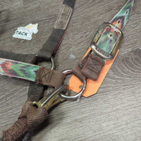 Thick Nylon Halter, adj, snap *fair, dirty, stains, rubs, frays, faded
