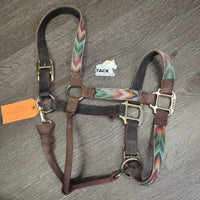 Thick Nylon Halter, adj, snap *fair, dirty, stains, rubs, frays, faded
