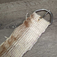 27 Cotton String Wide Cinch, 2x D Rings *fair, v.dirty, stained, v.hairy, rubs, frays, snags
