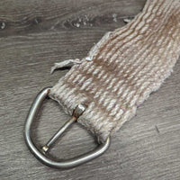 27 Cotton String Wide Cinch, 2x D Rings *fair, v.dirty, stained, v.hairy, rubs, frays, snags
