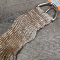 27 Cotton String Wide Cinch, 2x D Rings *fair, v.dirty, stained, v.hairy, rubs, frays, snags
