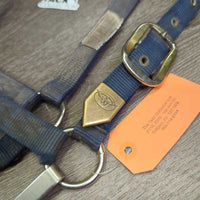 Nylon Halter *gc, dirty, residue, rubbed, scuffed, faded, mnr rust
