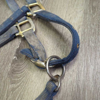 Nylon Halter *gc, dirty, residue, rubbed, scuffed, faded, mnr rust
