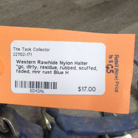 Nylon Halter *gc, dirty, residue, rubbed, scuffed, faded, mnr rust
