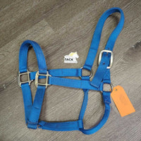 Thick Stiff Nylon Halter *gc, edge rubs, frays & faded, clean, stains
