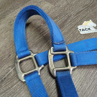 Thick Stiff Nylon Halter *gc, edge rubs, frays & faded, clean, stains
