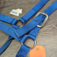 Thick Stiff Nylon Halter *gc, edge rubs, frays & faded, clean, stains
