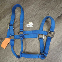 Thick Stiff Nylon Halter *gc, edge rubs, frays & faded, clean, stains
