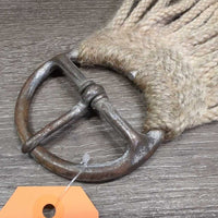 15 Thin Narrow Cotton String Cinch *fair, dirty, stained, hairy, splitting strands, rusty
