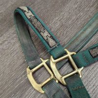 Thick Nylon Halter *gc, v.dirty, snags, gunky, frayed holes, rubs, scrapes, faded, stains
