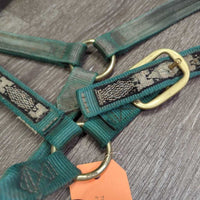 Thick Nylon Halter *gc, v.dirty, snags, gunky, frayed holes, rubs, scrapes, faded, stains
