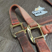 Thick Nylon Halter *gc/fair, hair, v.dirty, stained & faded, rubs, frays, snags
