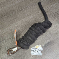 Nylon Lead Rope, bull snap *gc/fair, stiff, mnr hair, dirt, faded, snags, frays, rust
