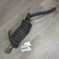 Nylon Lead Rope, bull snap *gc/fair, stiff, mnr hair, dirt, faded, snags, frays, rust
