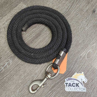 Stiff Short Nylon Lead Rope *gc, rubs, frays, faded, dirt, hair
