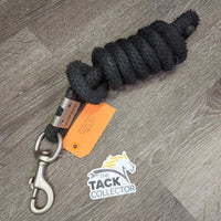 Stiff Short Nylon Lead Rope *gc, rubs, frays, faded, dirt, hair
