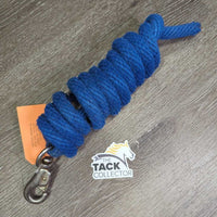 Nylon Lead Rope, bull snap *gc/fair, stiff, mnr hair, dirt, faded, snags, frays, rust, loose snap
