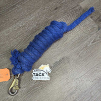 Nylon Lead Rope, bull snap *fair, frayed, undone end, knotted, sticky snap, mnr hair, dirt, faded, snags
