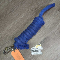 Nylon Lead Rope, bull snap *fair, frayed, undone end, knotted, sticky snap, mnr hair, dirt, faded, snags
