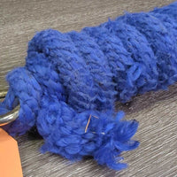 Nylon Lead Rope, bull snap *fair, frayed, undone end, knotted, sticky snap, mnr hair, dirt, faded, snags
