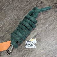Nylon Lead Rope, bull snap *gc/fair, hair, dirt, stiff, faded, snags, frayed section
