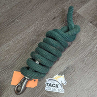 Nylon Lead Rope, bull snap *gc/fair, hair, dirt, stiff, faded, snags, frayed section
