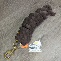 Stiff Nylon Lead Rope *gc, clean?, older?, mnr hair, faded, snags, frays, rust

