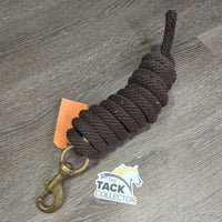 Stiff Nylon Lead Rope *gc, clean?, older?, mnr hair, faded, snags, frays, rust
