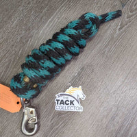 Nylon Lead Rope, bull snap *gc/fair, hair, dirt, stiff, faded, snags, frays, rust, residue

