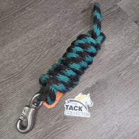 Nylon Lead Rope, bull snap *gc/fair, hair, dirt, stiff, faded, snags, frays, rust, residue
