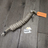 Narrow Nylon Lead Rope, tied & taped loop end *gc, stains, dirty, rubs, scrapes, frays, No Snap
